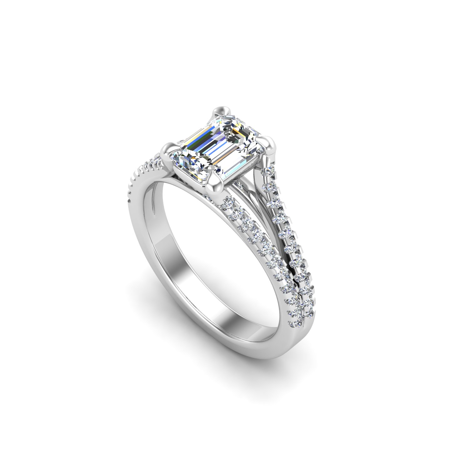 Edith Split Shank Engagement Ring